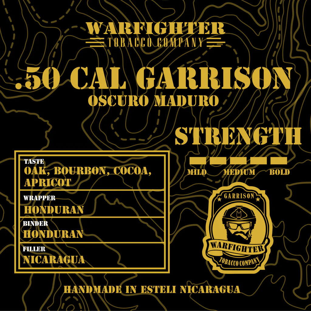 Warfighter .50 Cal Garrison Oscuro Maduro Cigar